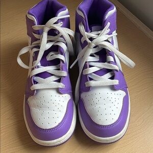 Nike Kids Purple and White Air Jordan